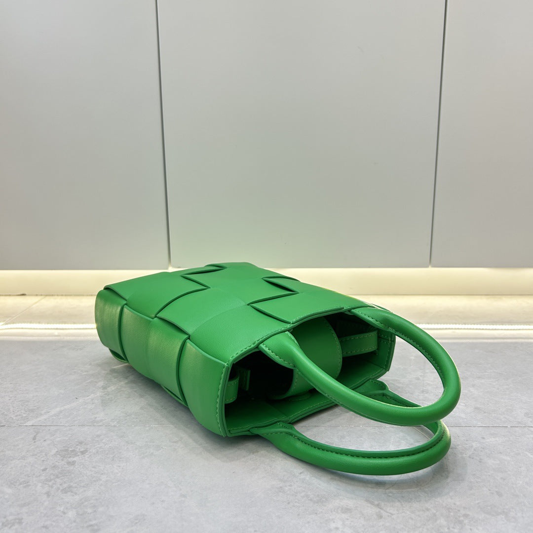 Intrecciato Weave Small Top Handle Bag