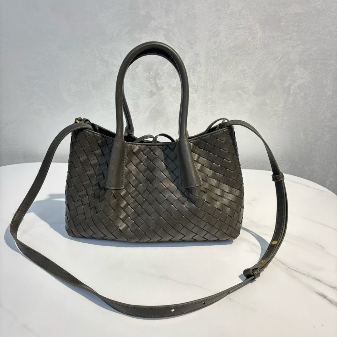 Intrecciato Weave Leather Tote Bag