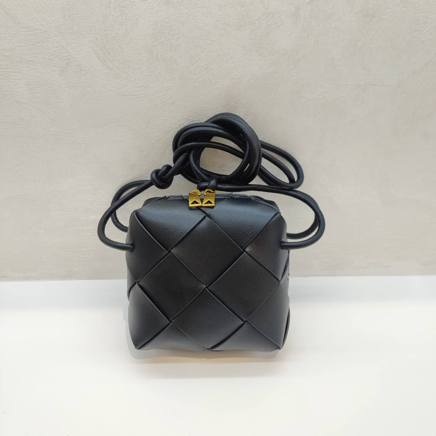 Woven Leather Camera Bag