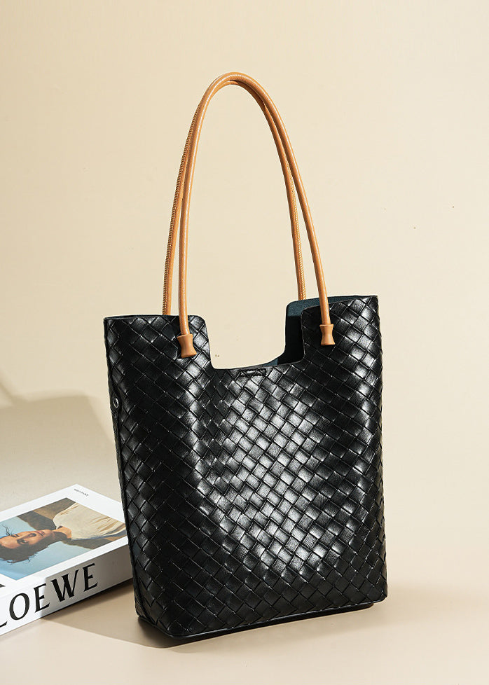 Intrecciato Weave Leather Tote Bag