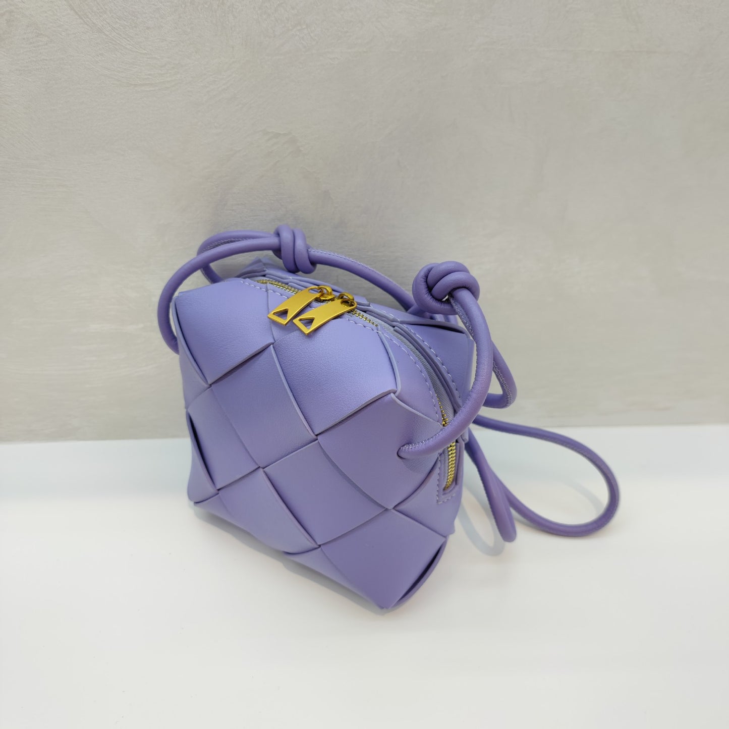 Woven Leather Camera Bag