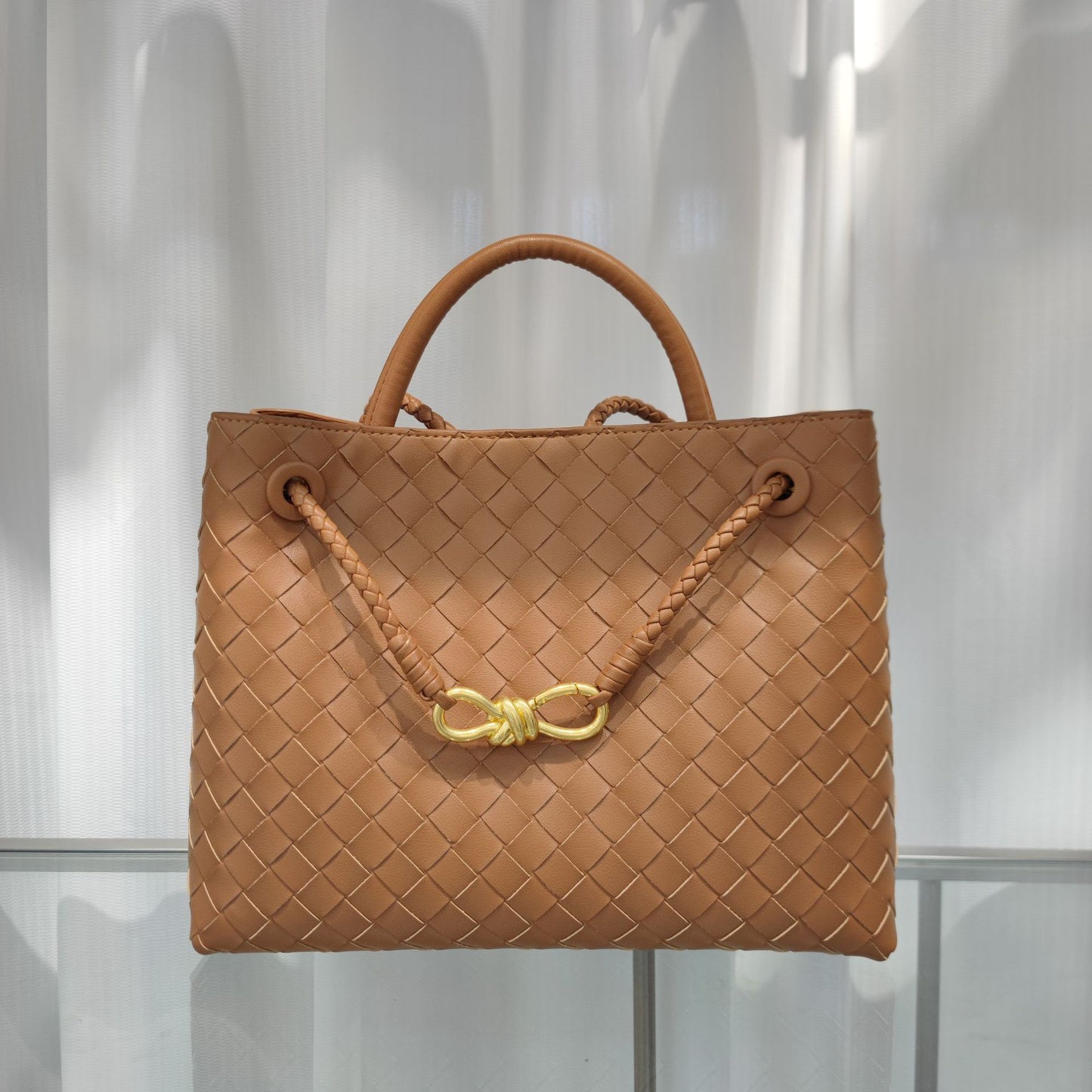 Intrecciato Weave Leather Bag