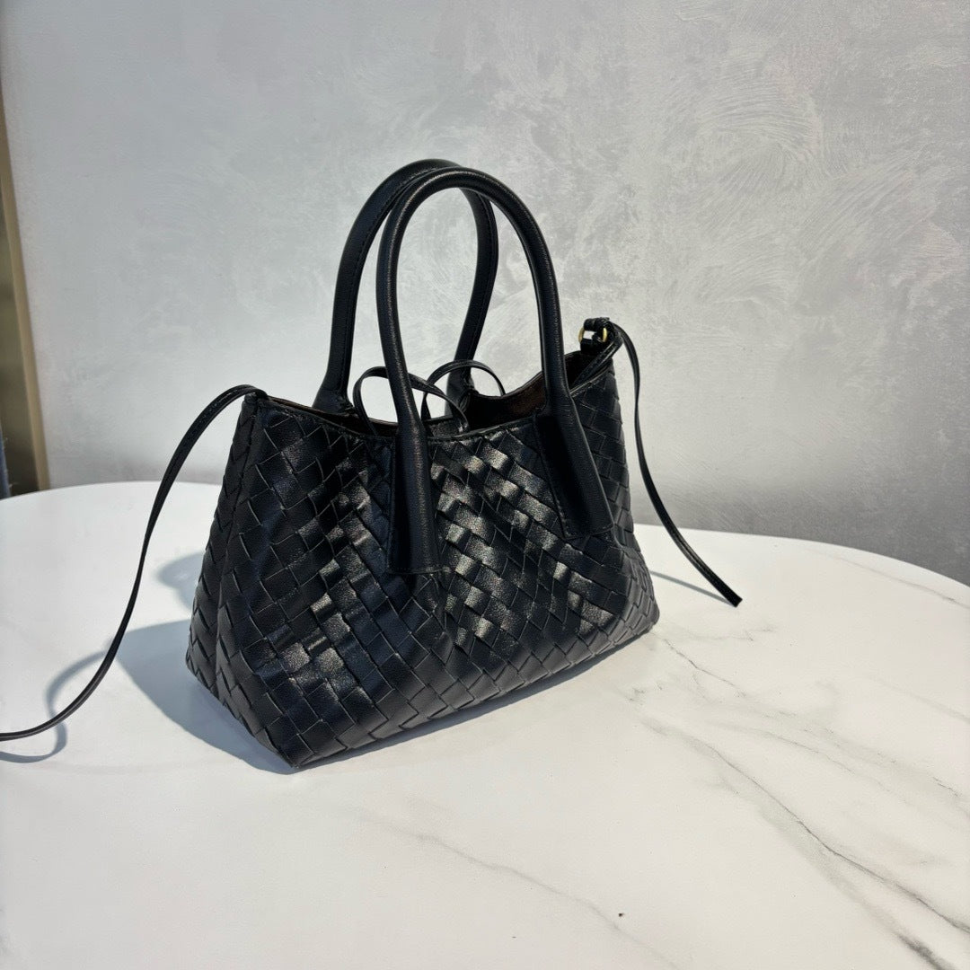 Intrecciato Weave Leather Tote Bag