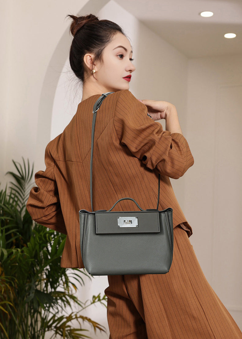 Leather Top Handle Bag