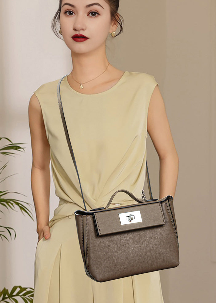 Leather Top Handle Bag