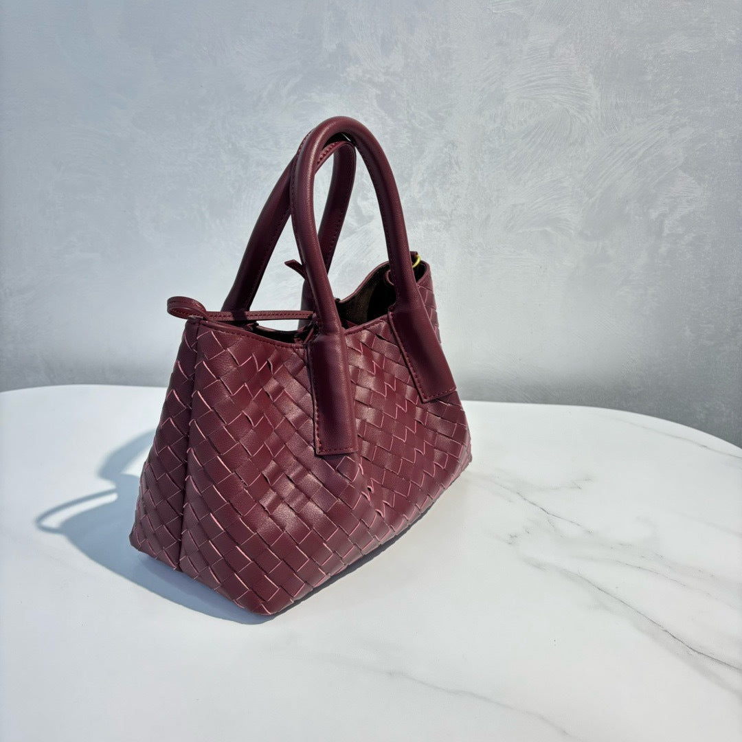 Intrecciato Weave Leather Tote Bag