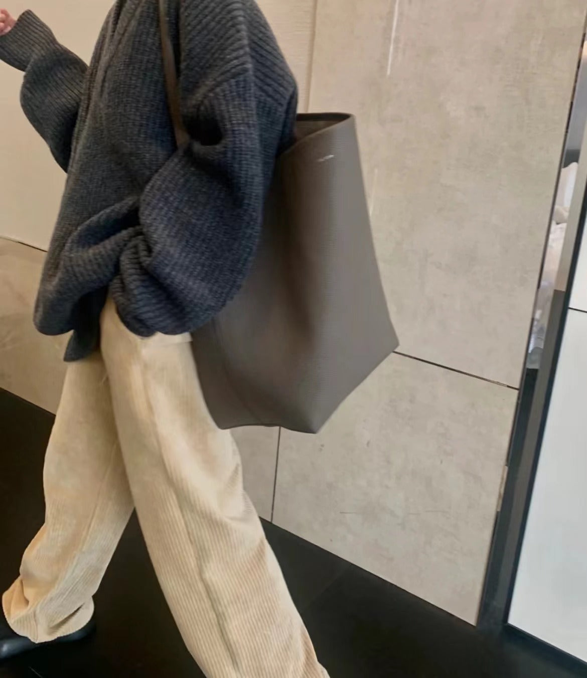 Leather Bucket Bag