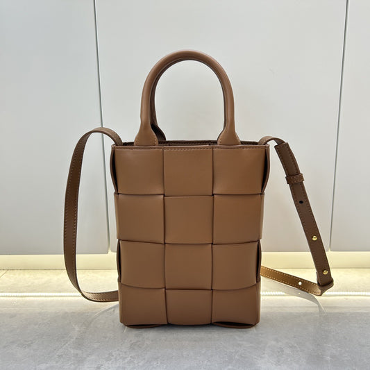 Intrecciato Weave Small Top Handle Bag