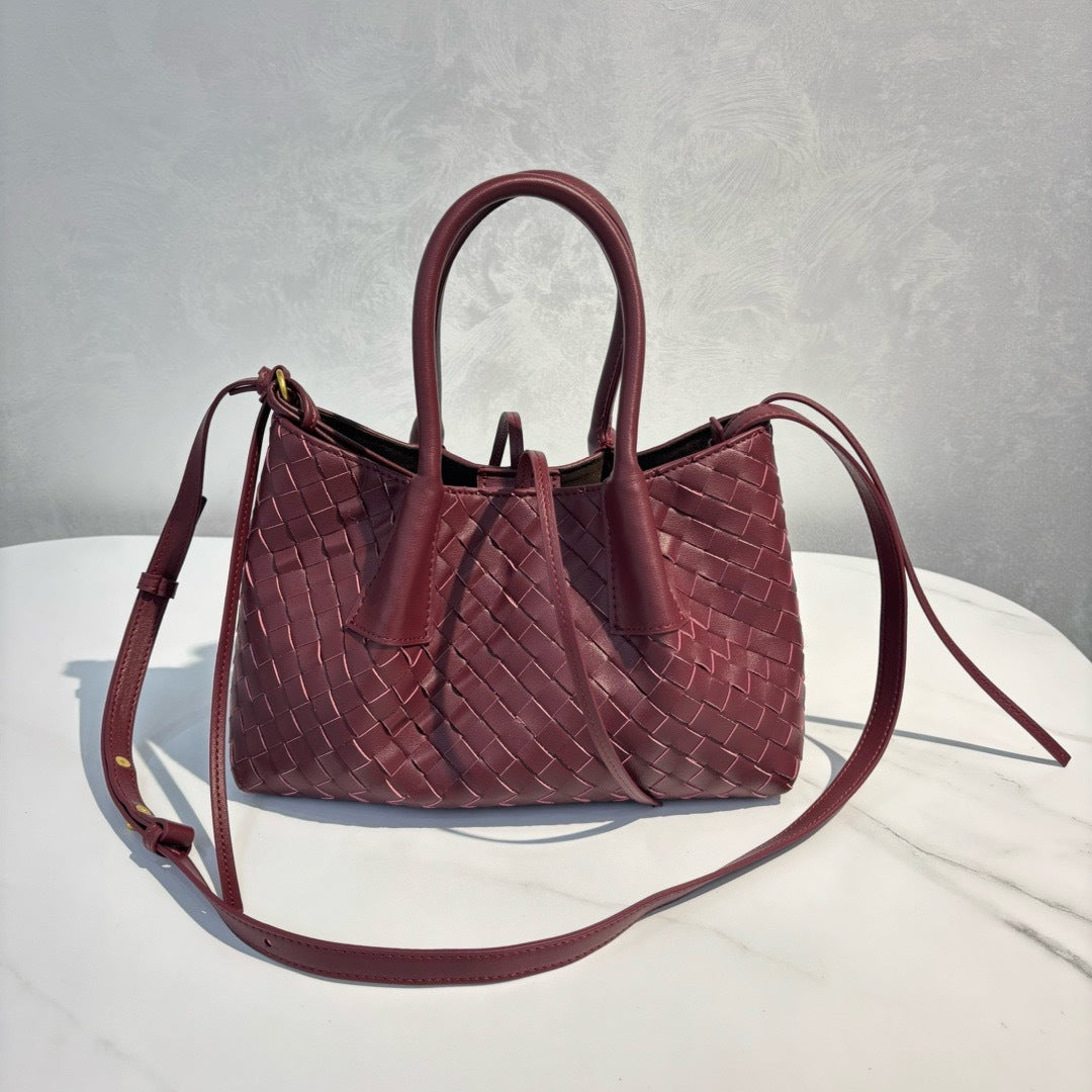 Intrecciato Weave Leather Tote Bag