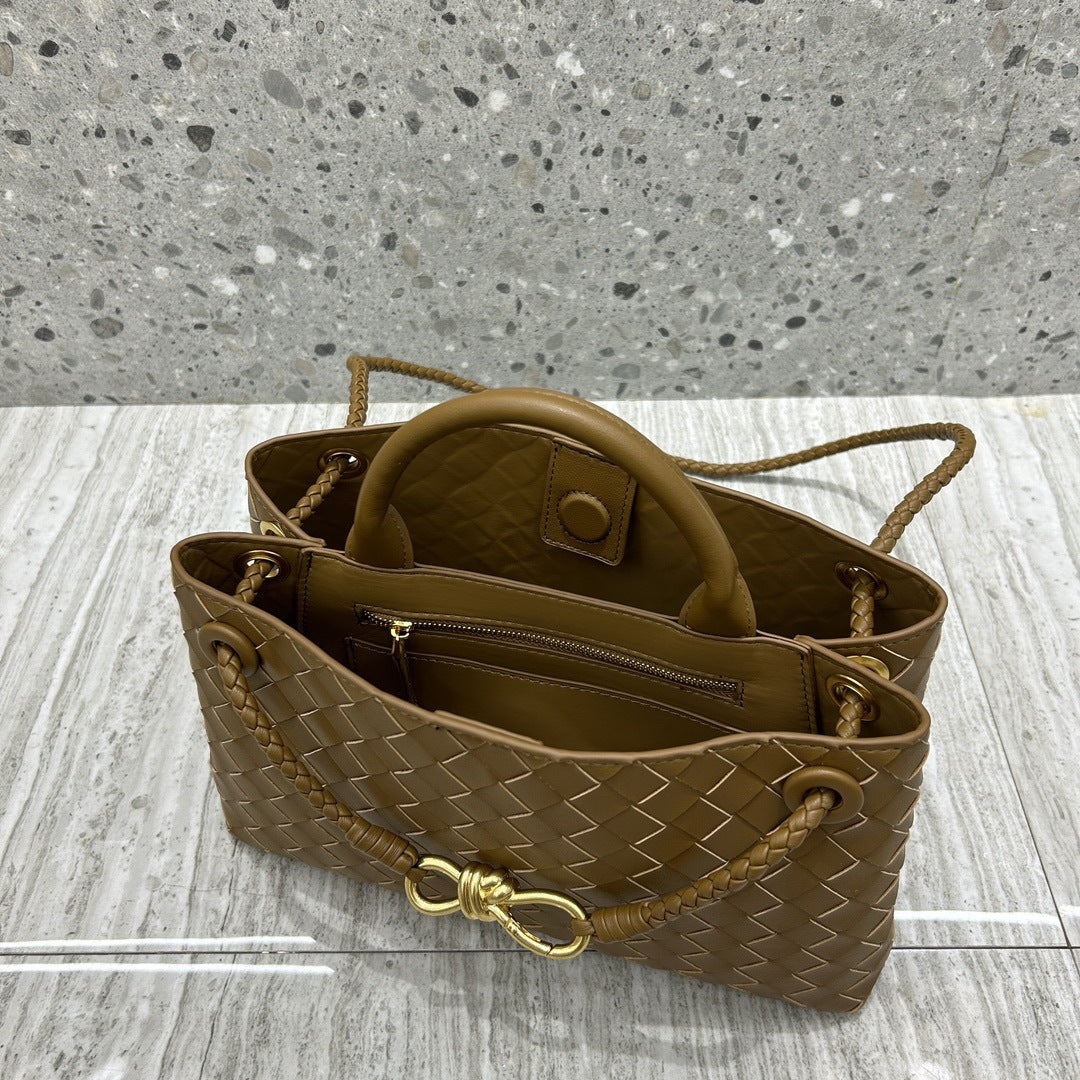 Intrecciato Weave Leather Bag