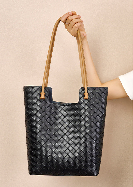 Intrecciato Weave Leather Tote Bag