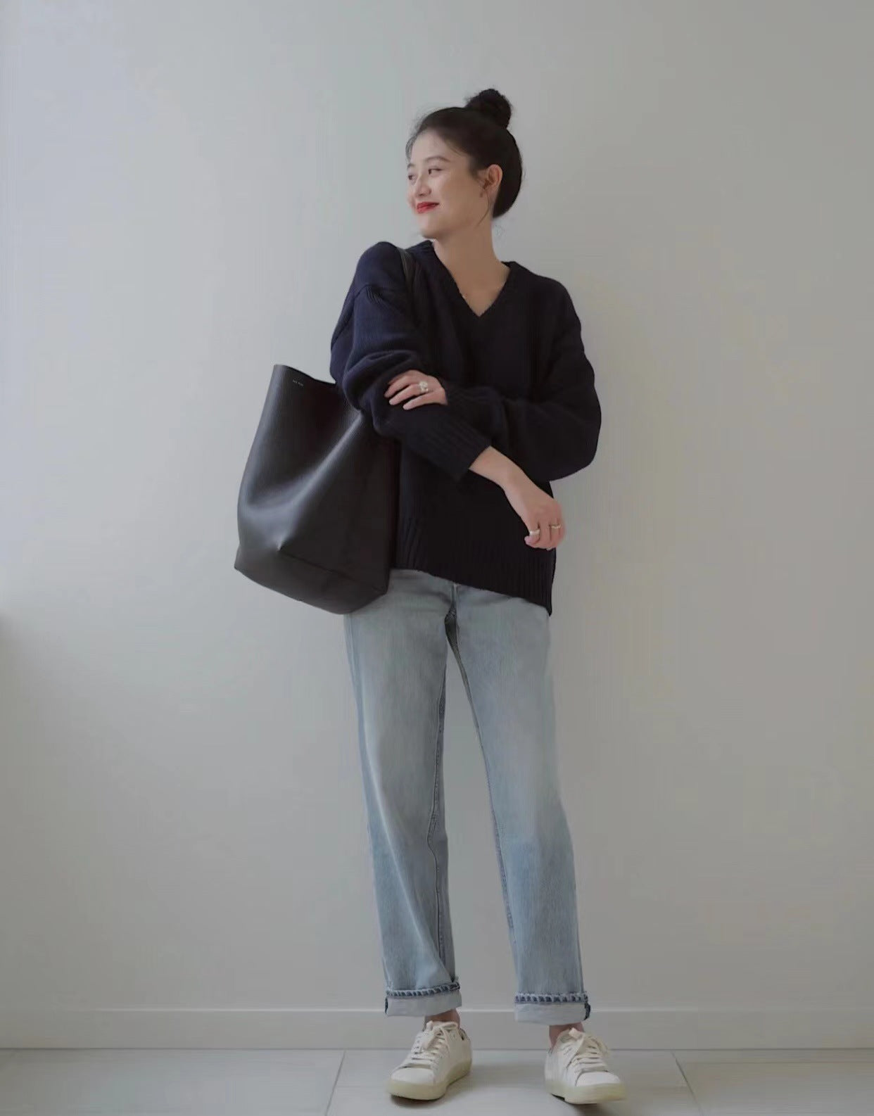 Leather Bucket Bag