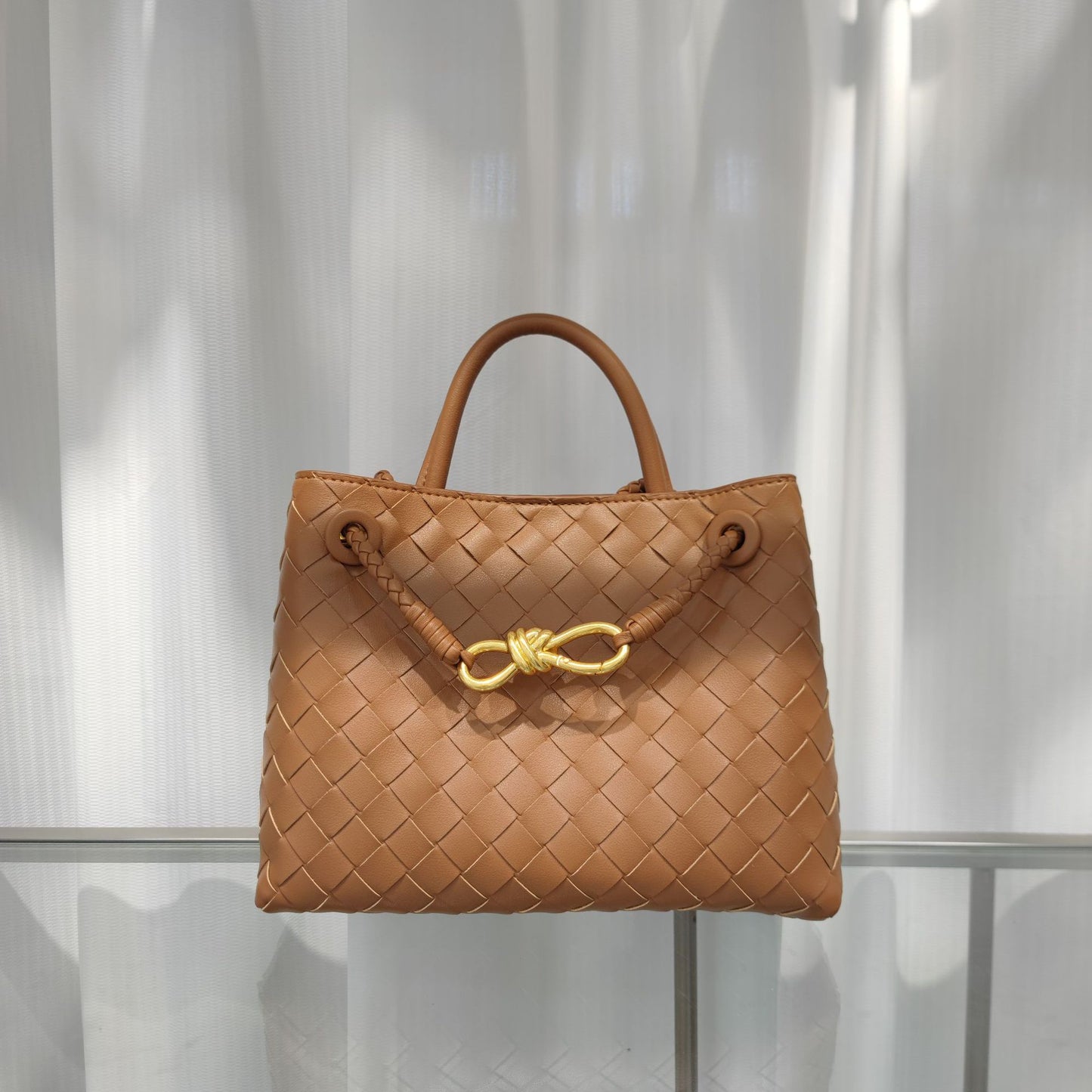 Intrecciato Weave Leather Bag