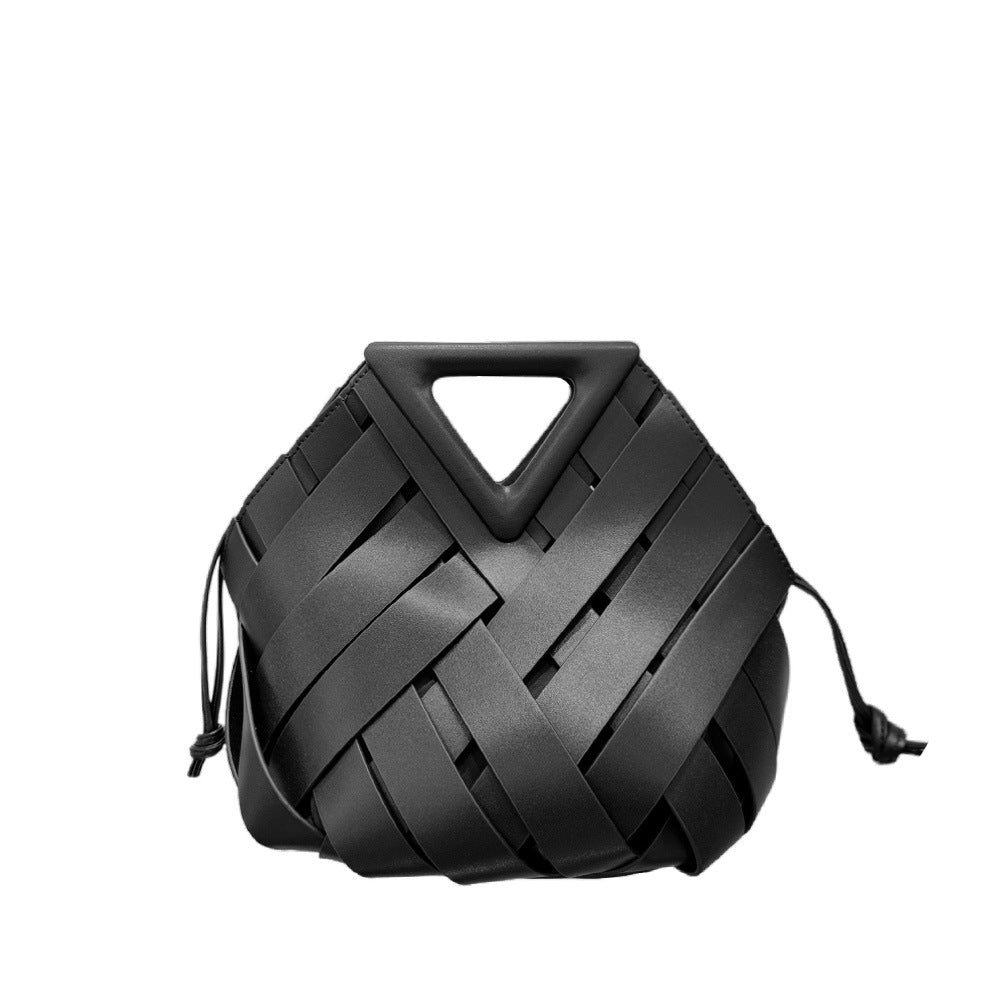 Leather Woven Handbag