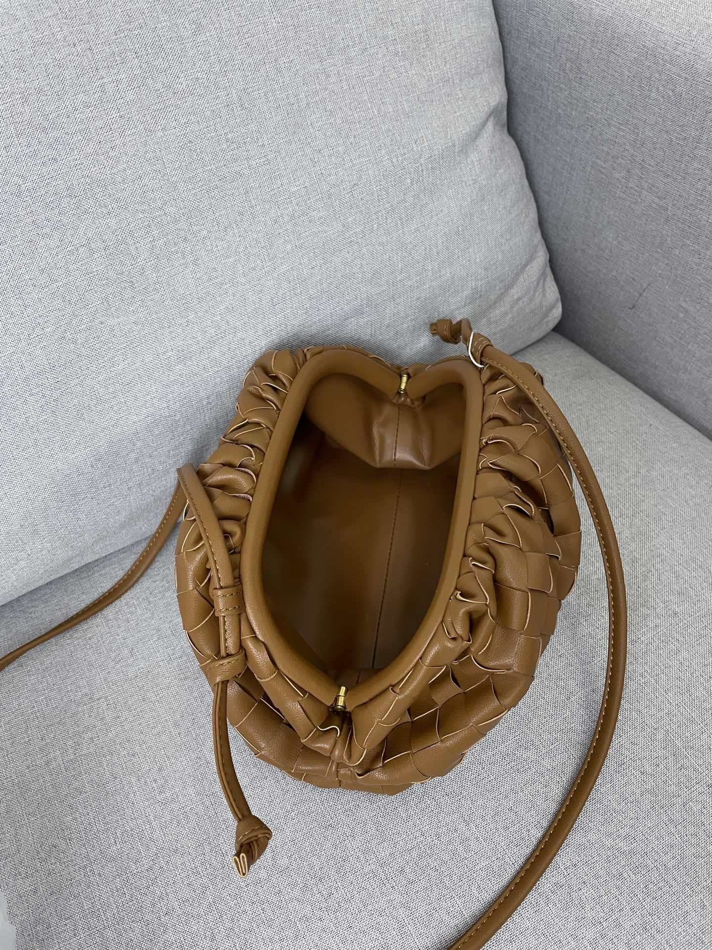 Intrecciato Leather Clutch