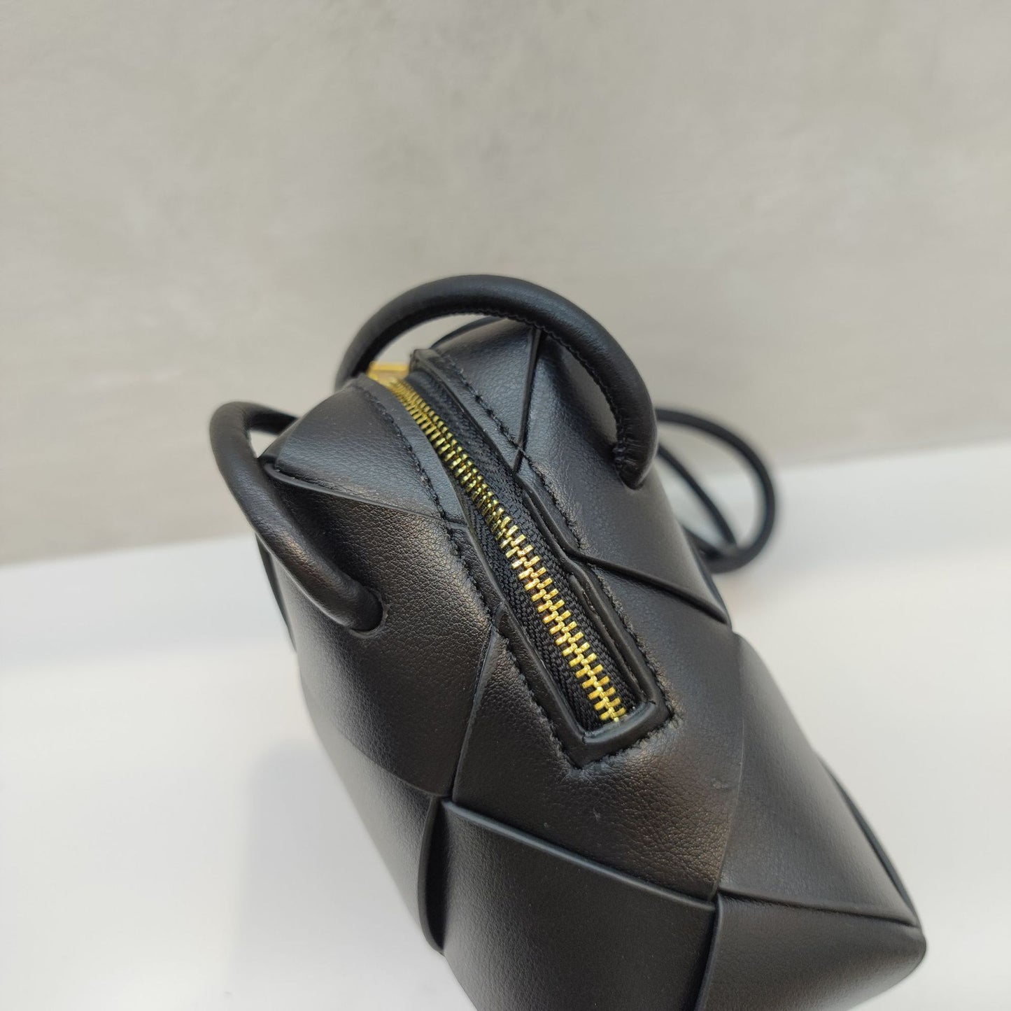 Woven Leather Camera Bag