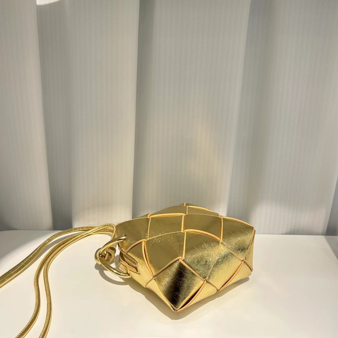 Woven Leather Camera Bag