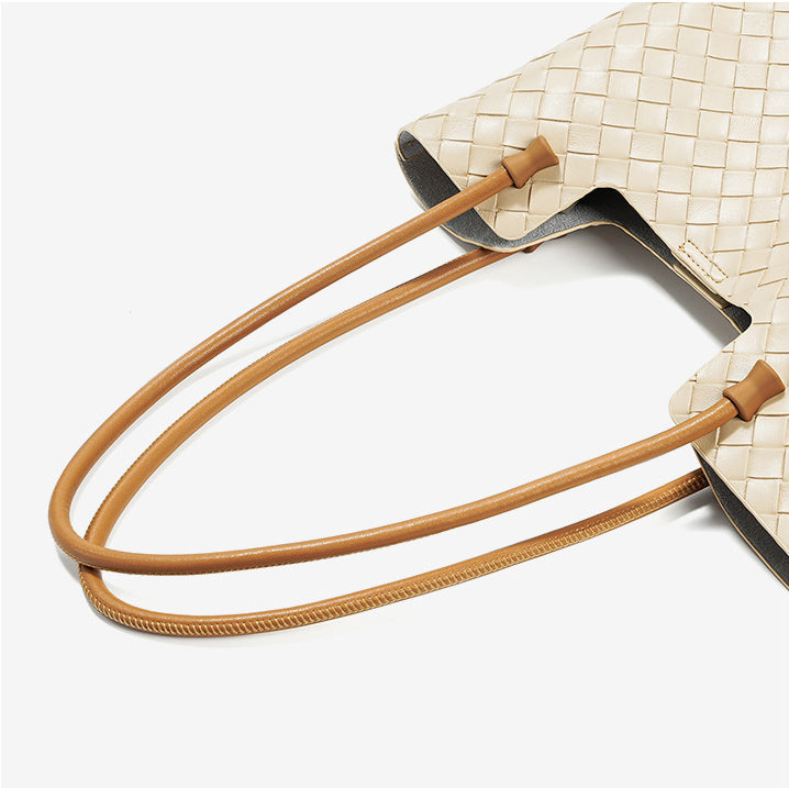 Intrecciato Weave Leather Tote Bag