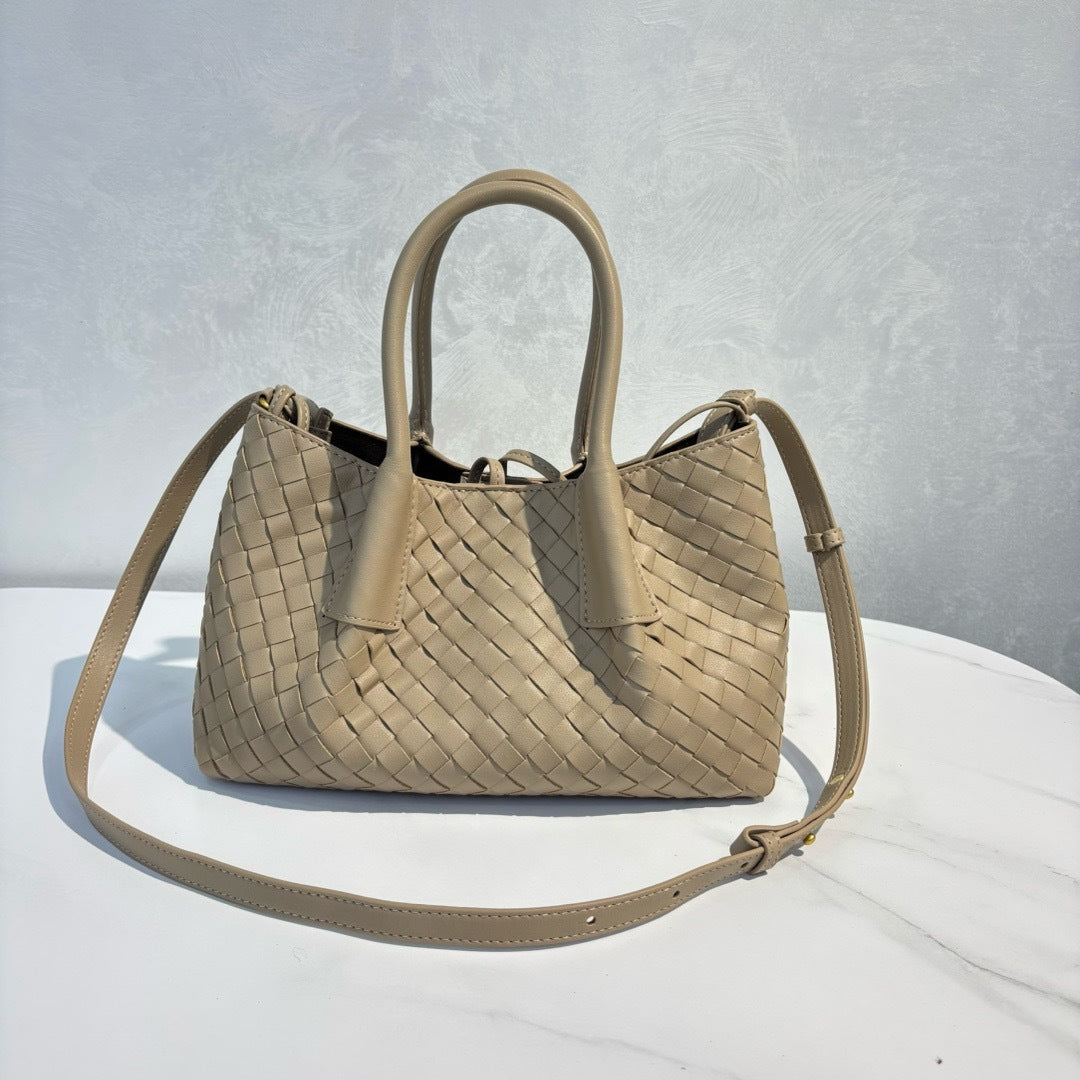 Intrecciato Weave Leather Tote Bag