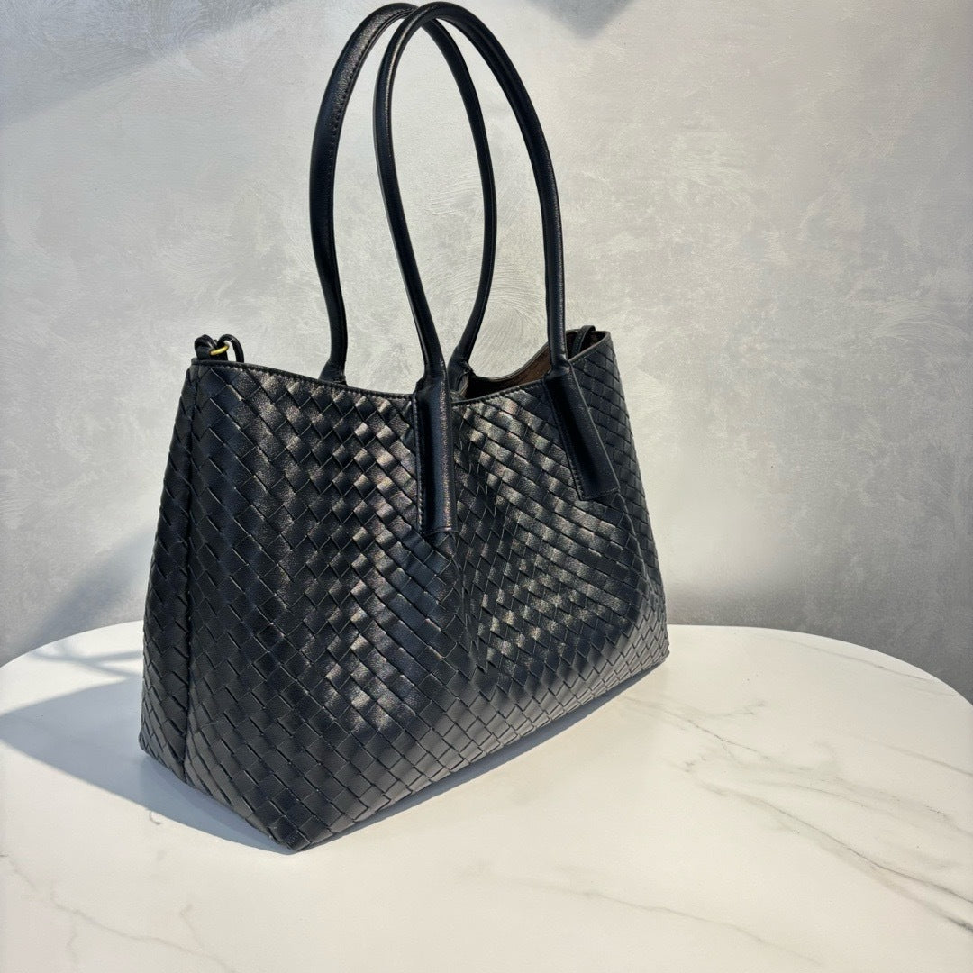 Intrecciato Weave Leather Tote Bag