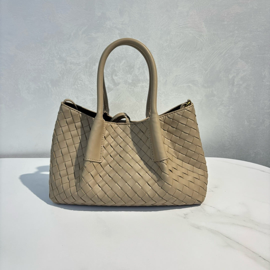 Intrecciato Weave Leather Tote Bag