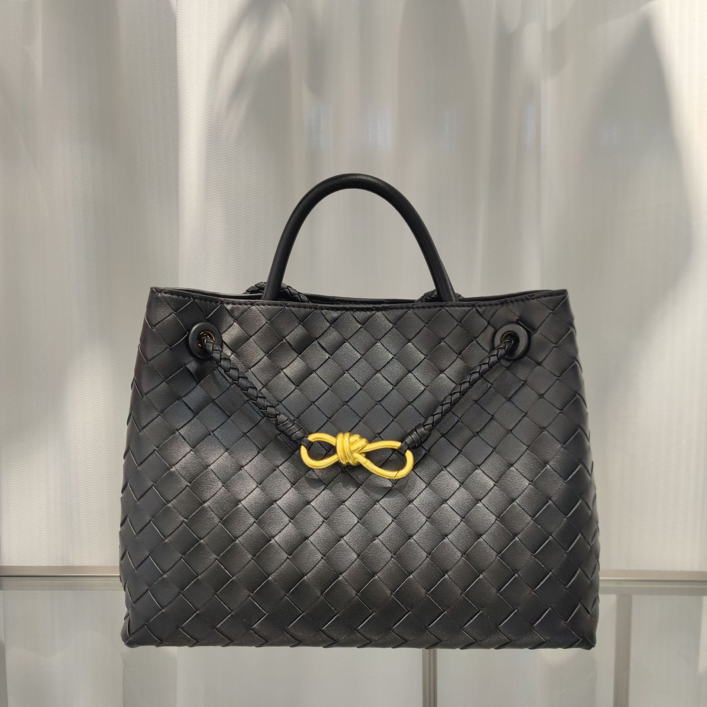 Intrecciato Weave Leather Bag