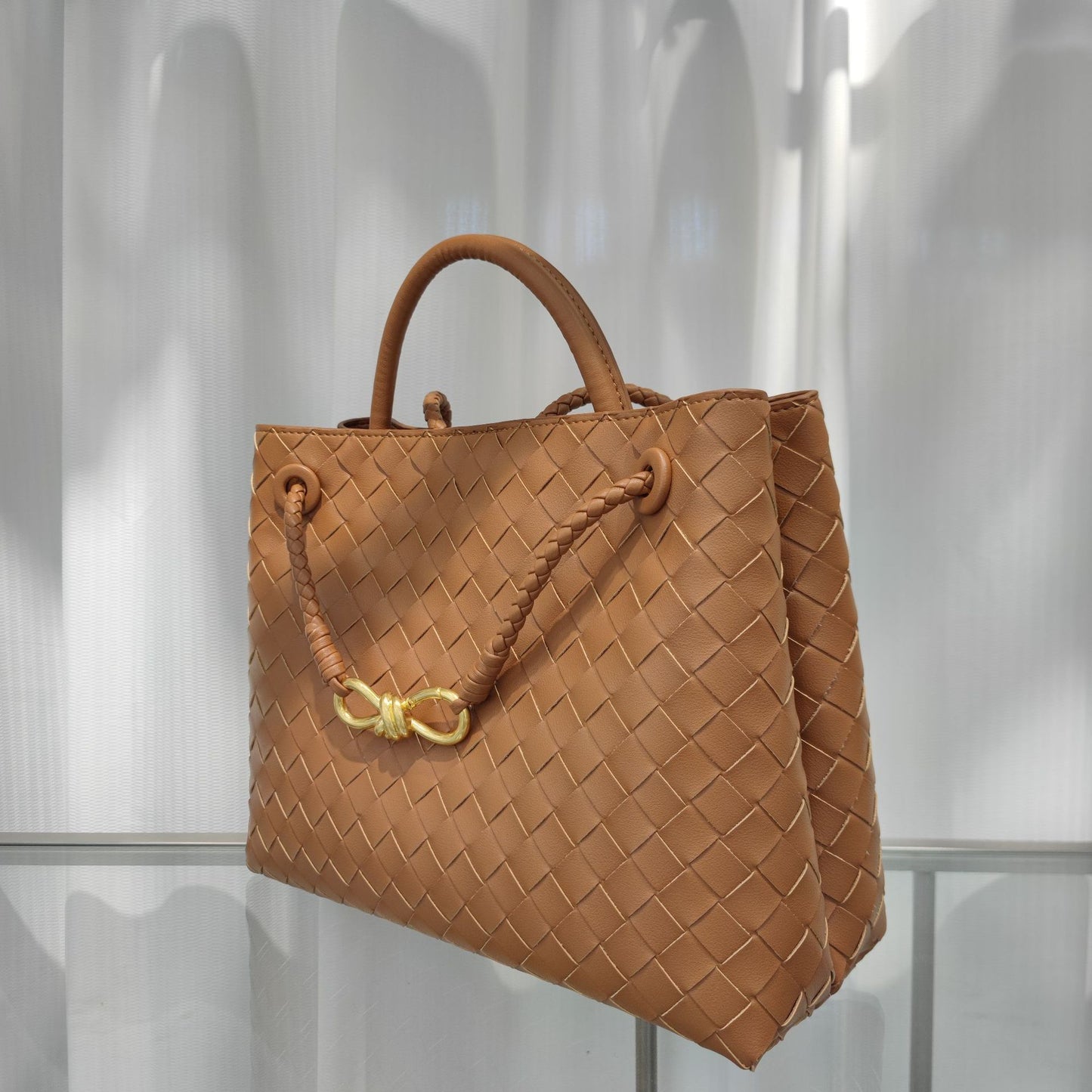 Intrecciato Weave Leather Bag