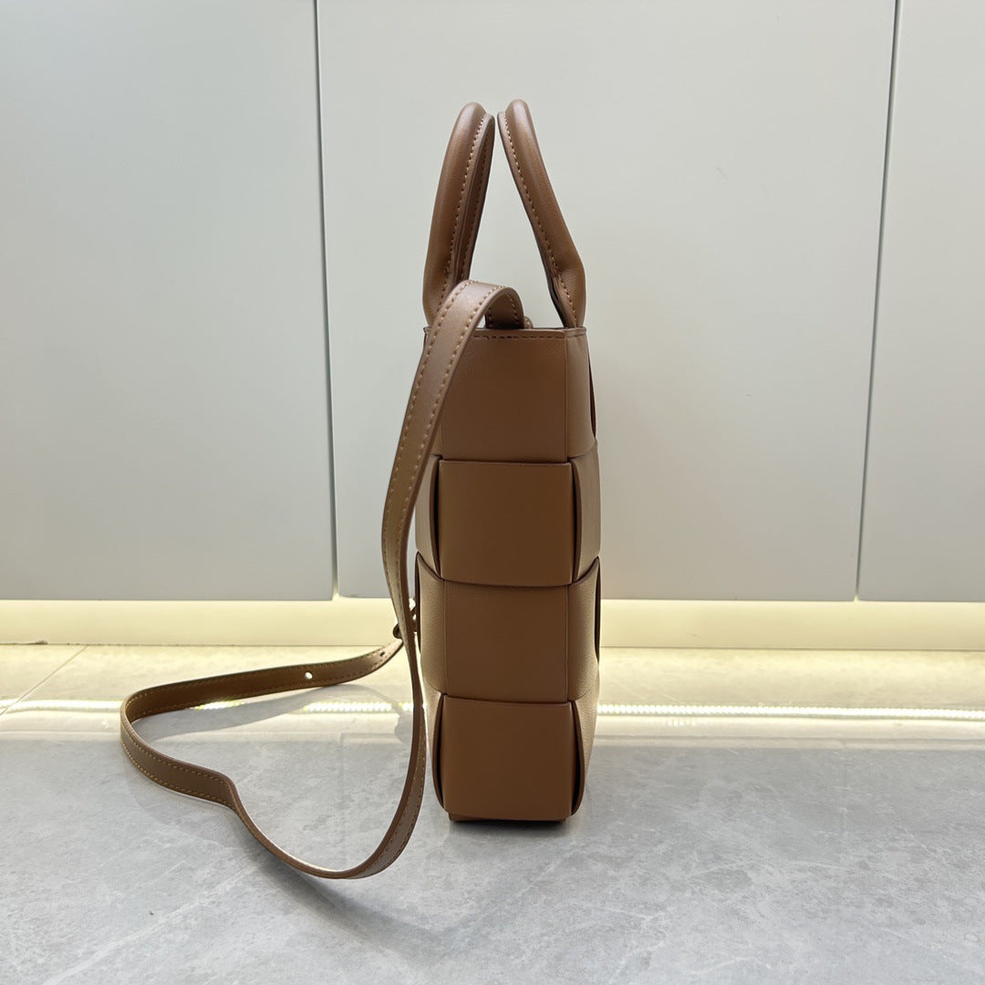 Intrecciato Weave Small Top Handle Bag