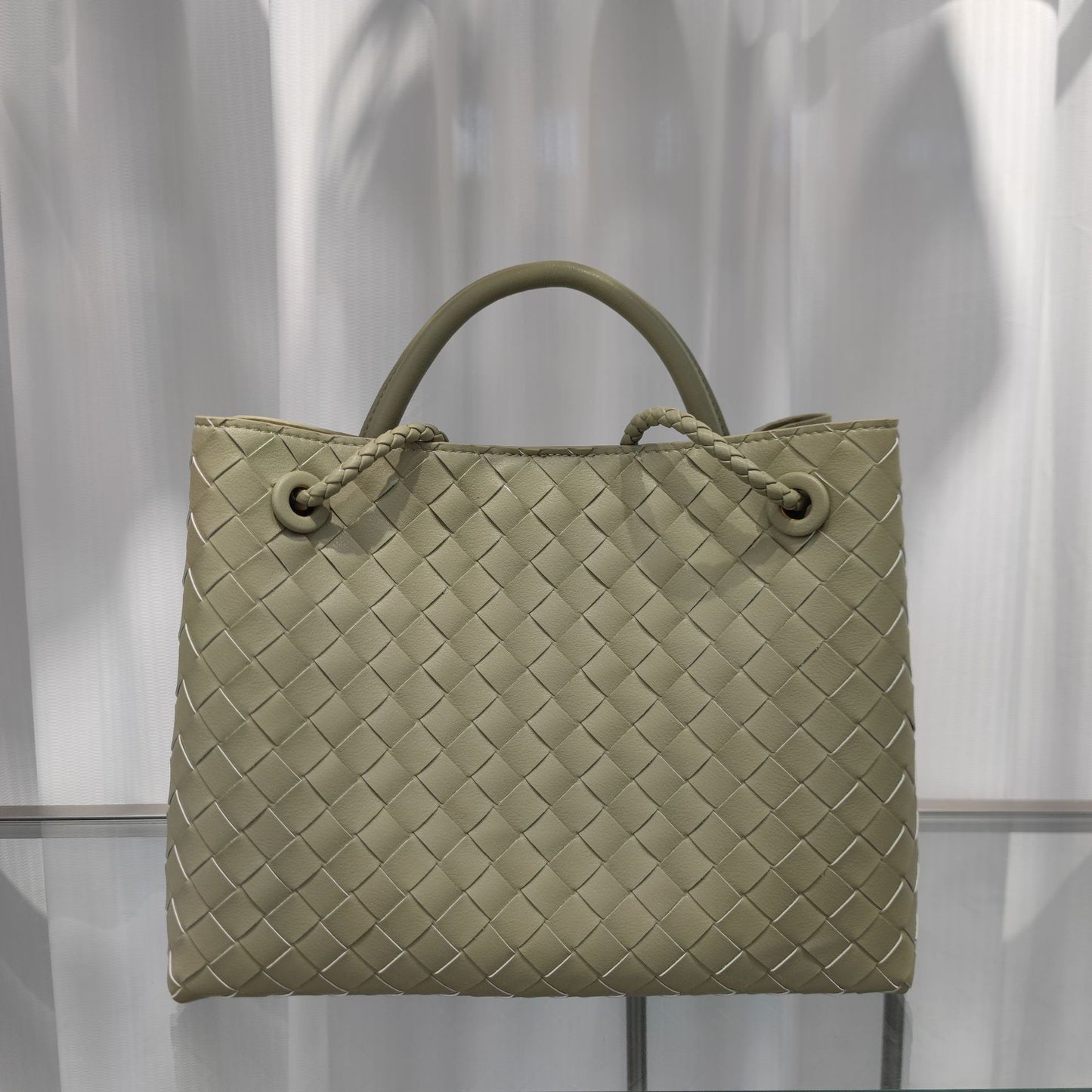 Intrecciato Weave Leather Bag