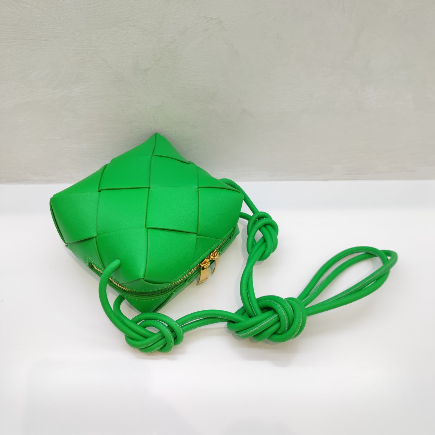 Woven Leather Camera Bag