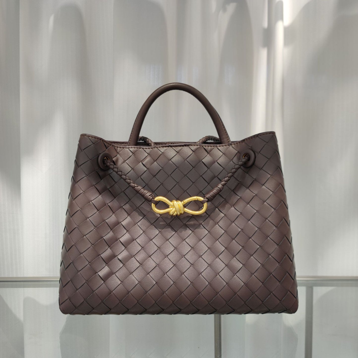 Intrecciato Weave Leather Bag