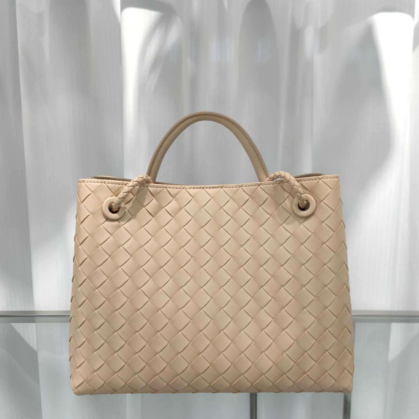 Intrecciato Weave Leather Bag