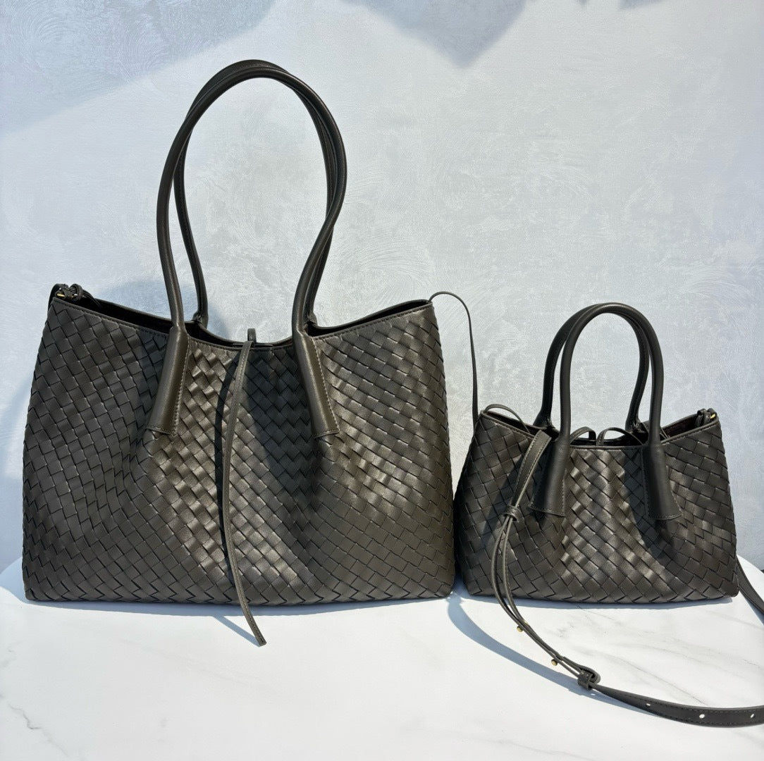 Intrecciato Weave Leather Tote Bag