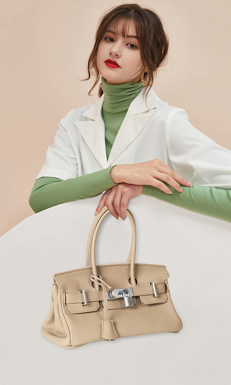 Leather Top Handle Bag