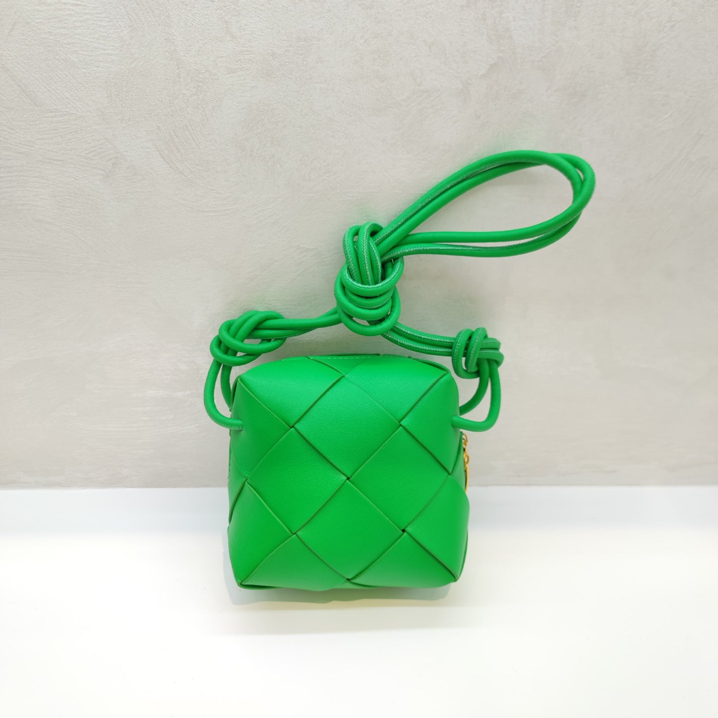 Woven Leather Camera Bag
