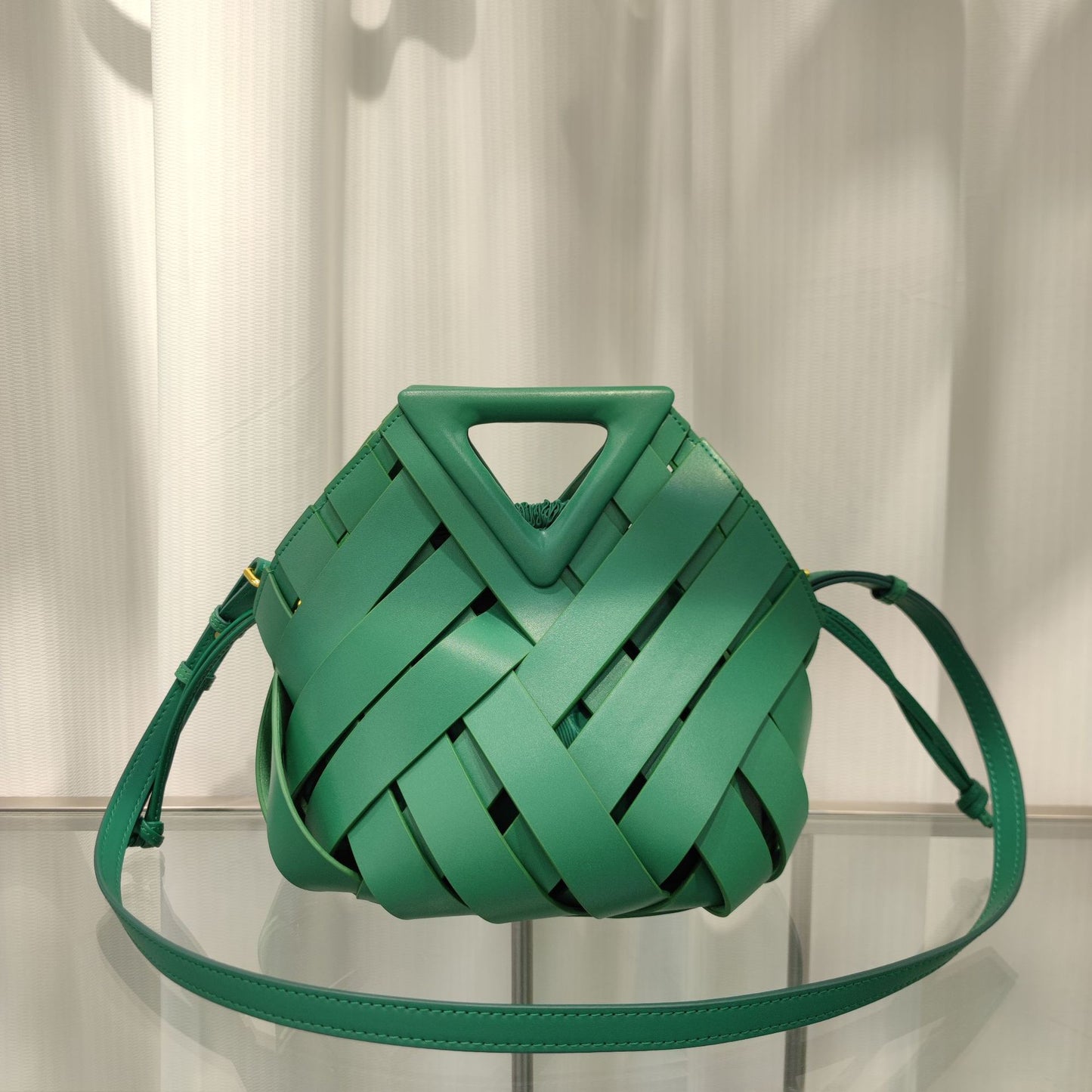 Leather Woven Handbag