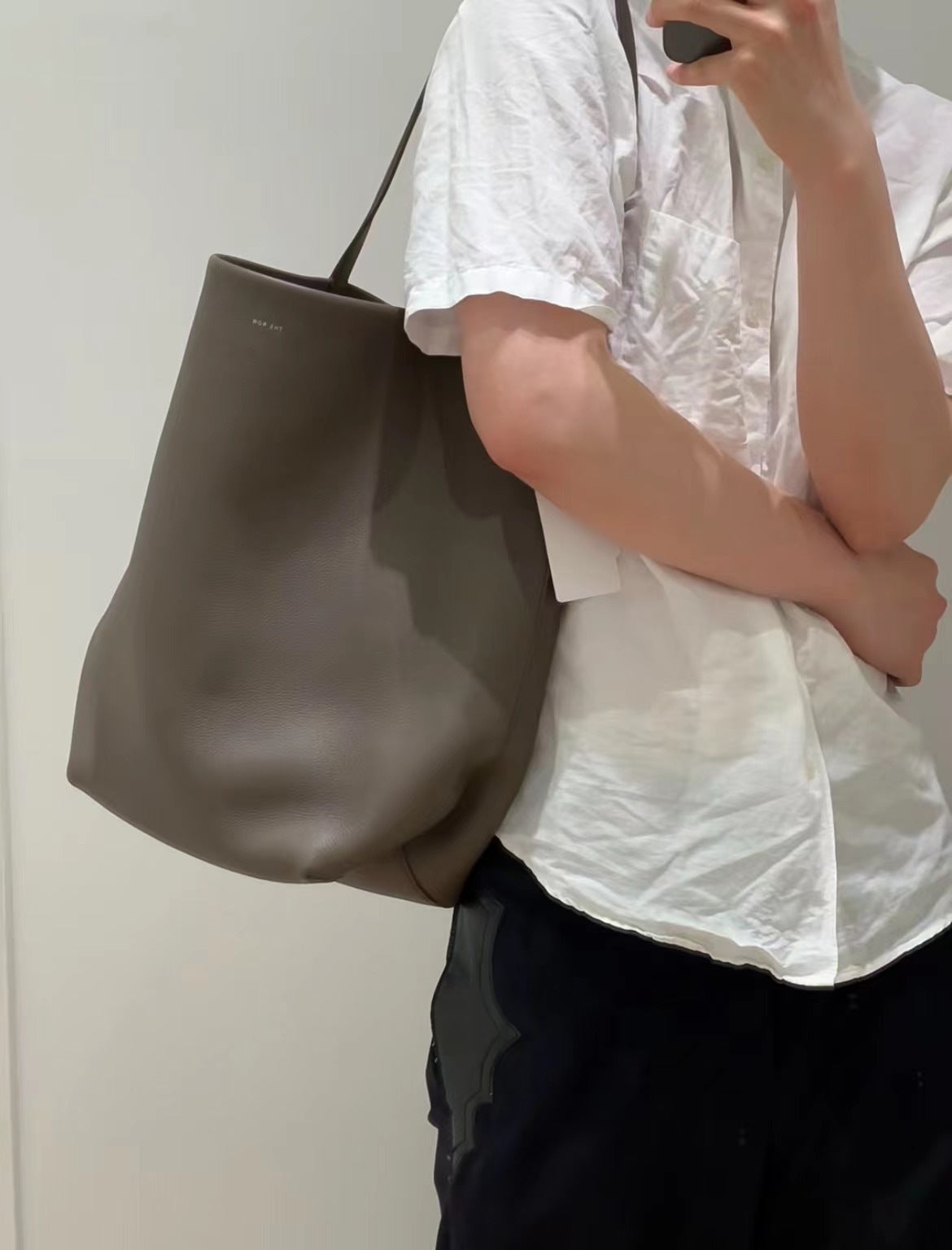 Leather Bucket Bag