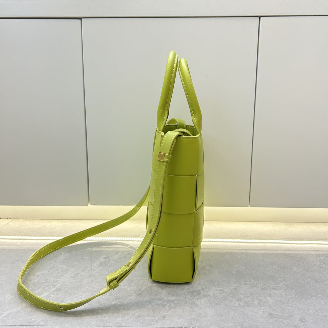 Intrecciato Weave Small Top Handle Bag