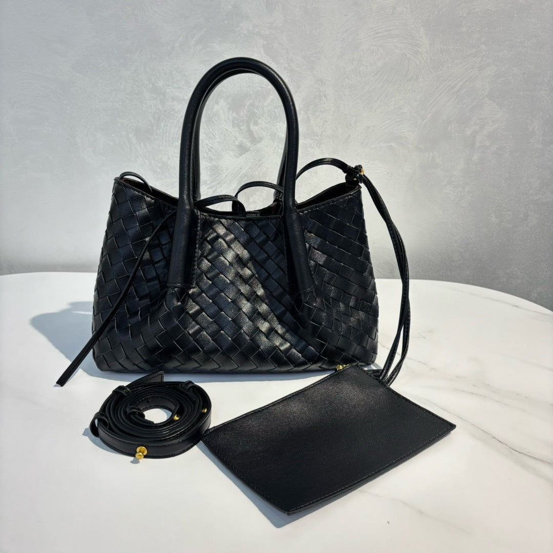 Intrecciato Weave Leather Tote Bag