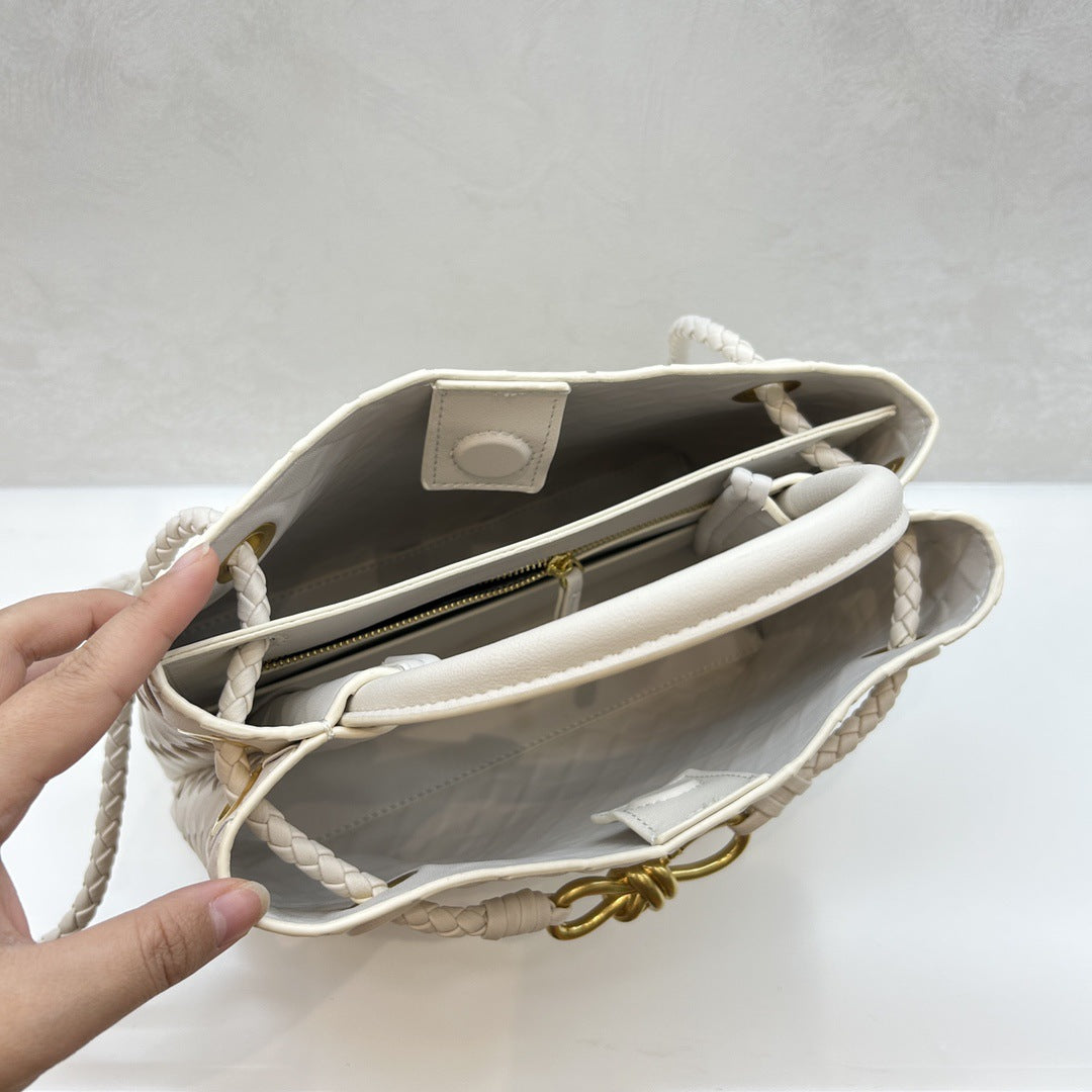 Intrecciato Weave Leather Bag