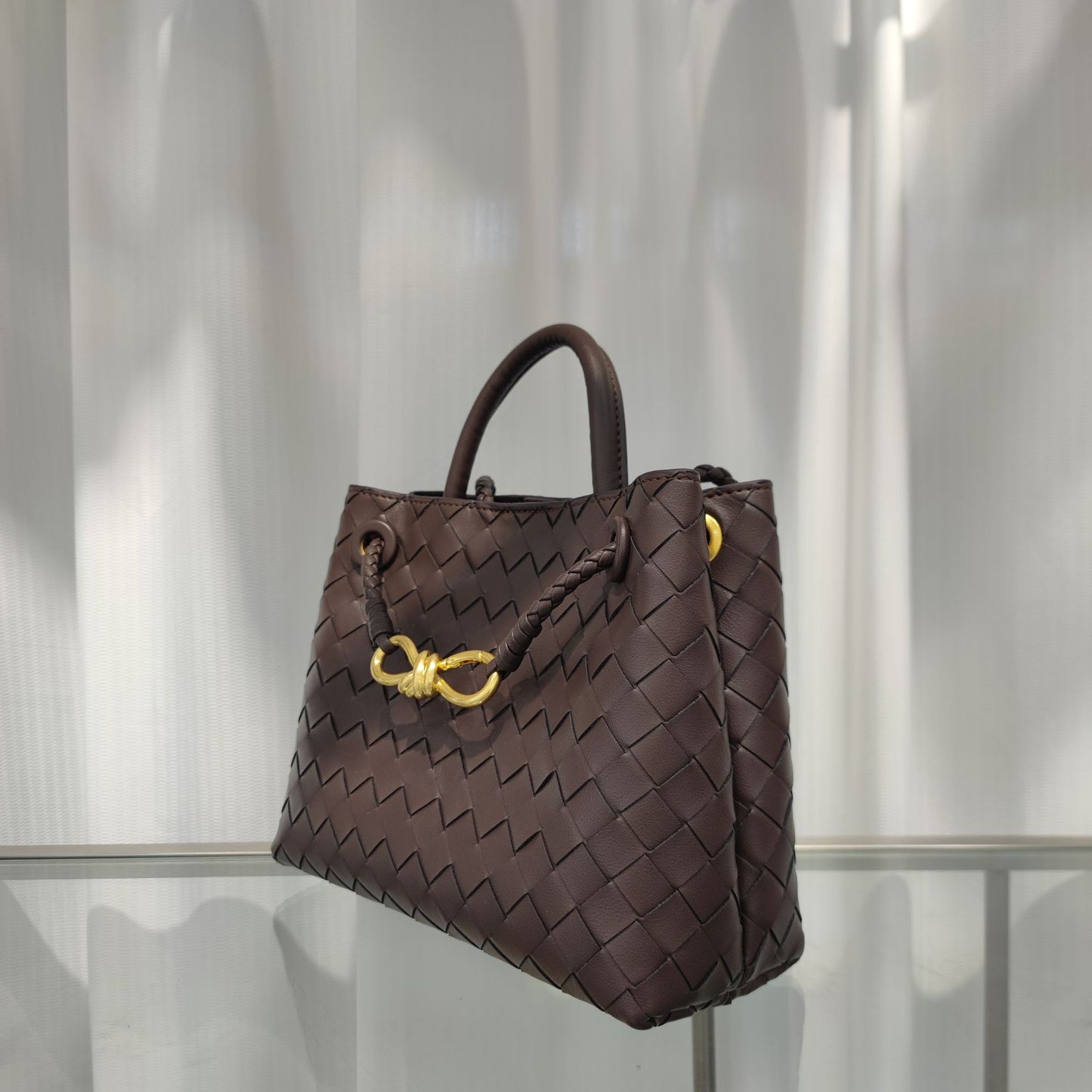 Intrecciato Weave Leather Bag