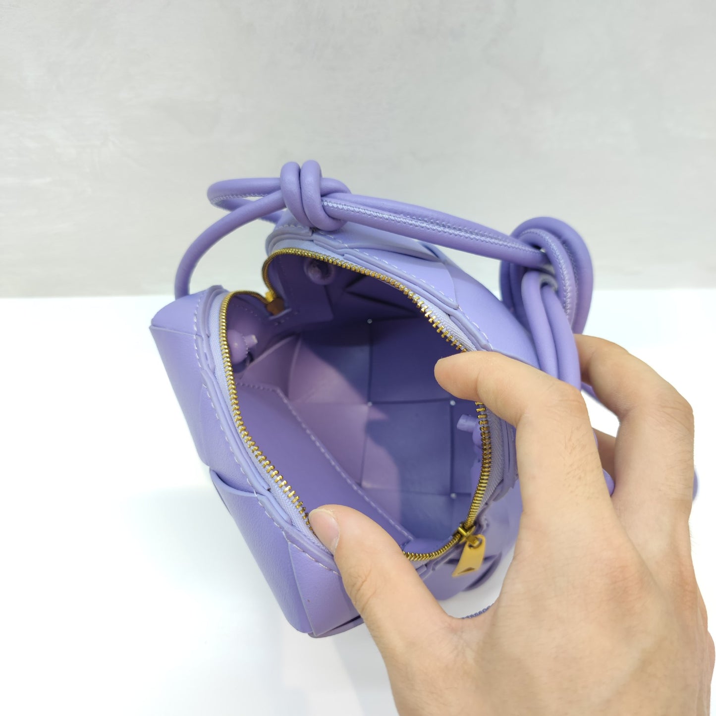 Woven Leather Camera Bag