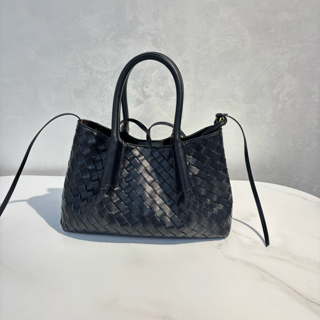 Intrecciato Weave Leather Tote Bag