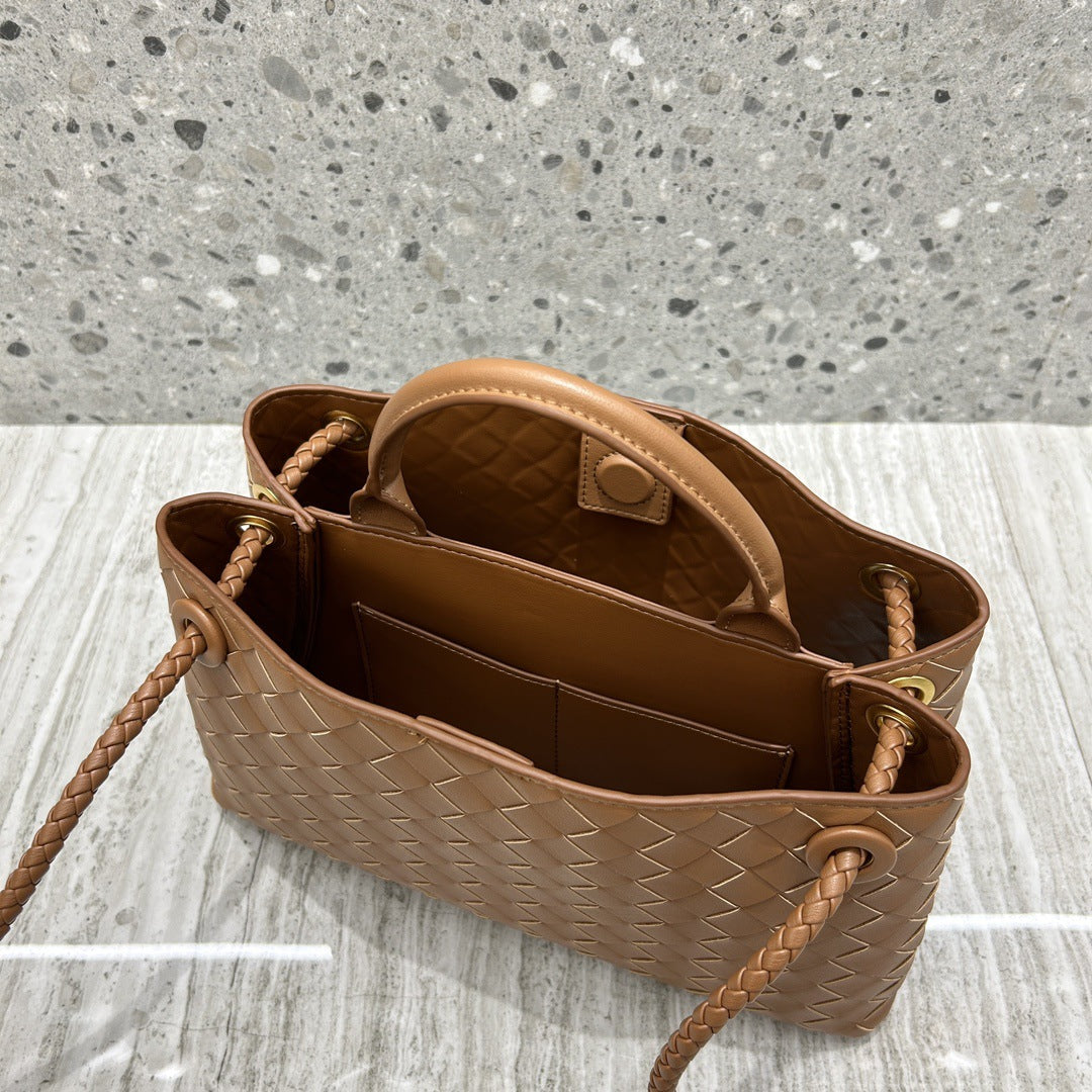 Intrecciato Weave Leather Bag