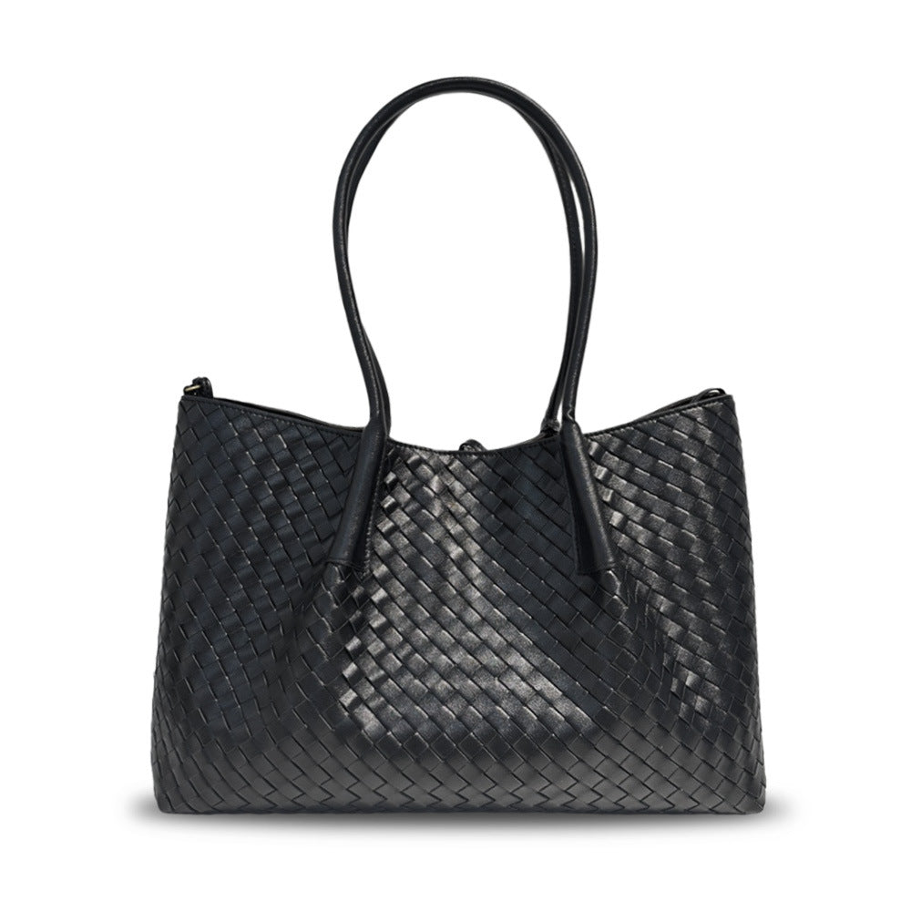 Intrecciato Weave Leather Tote Bag