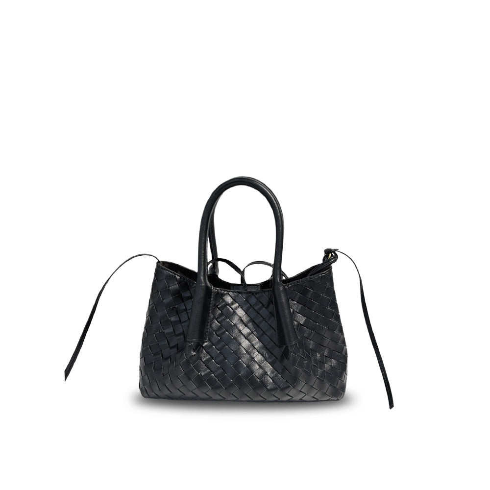 Intrecciato Weave Leather Tote Bag