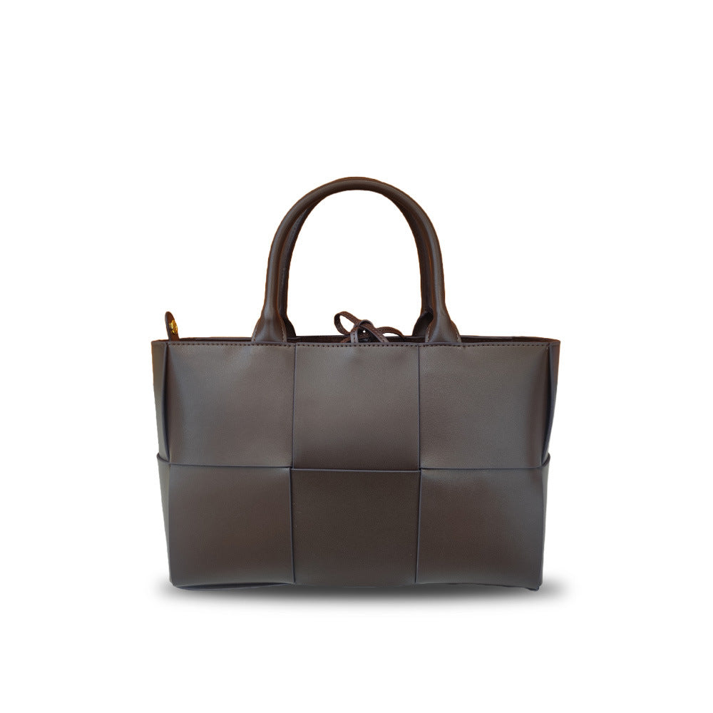 Intrecciato Weave Leather Tote Bag