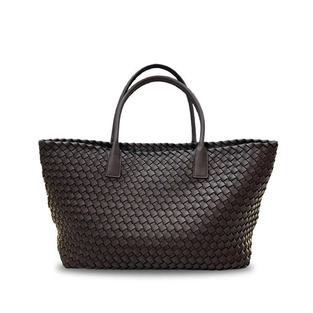 Intrecciato Weave Leather Tote Bag