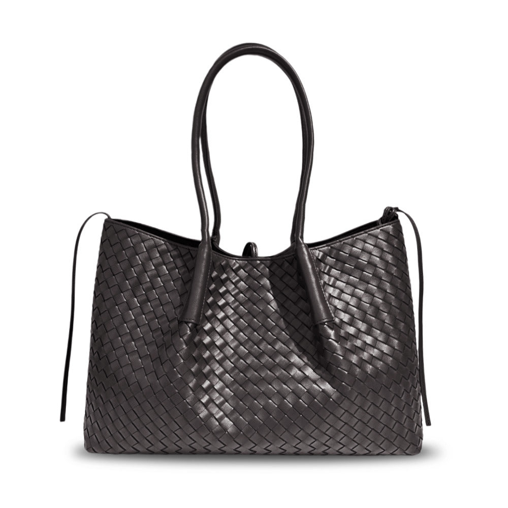 Intrecciato Weave Leather Tote Bag