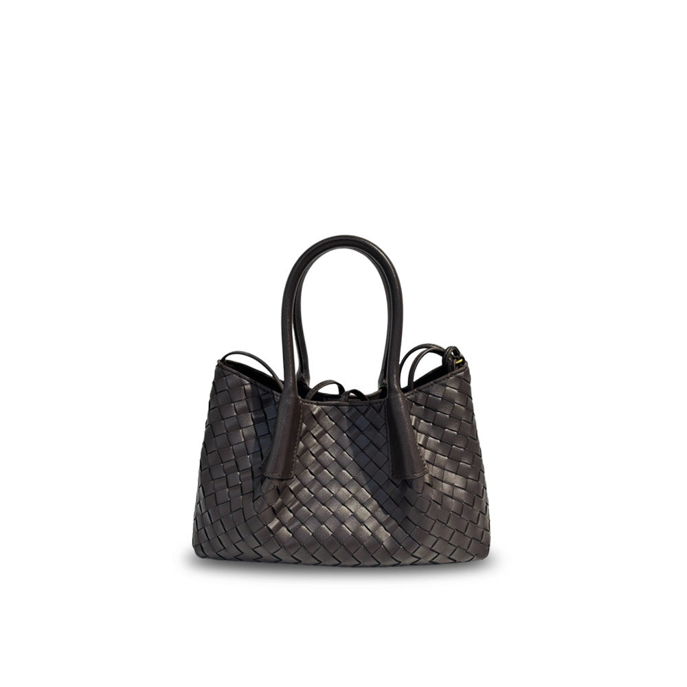 Intrecciato Weave Leather Tote Bag